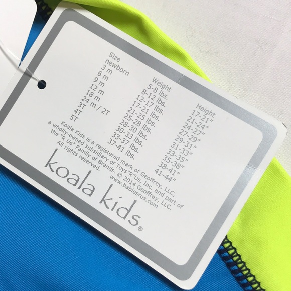 Koala Kids swimsuit rash guard babies NWT 3m - Picture 4 of 6